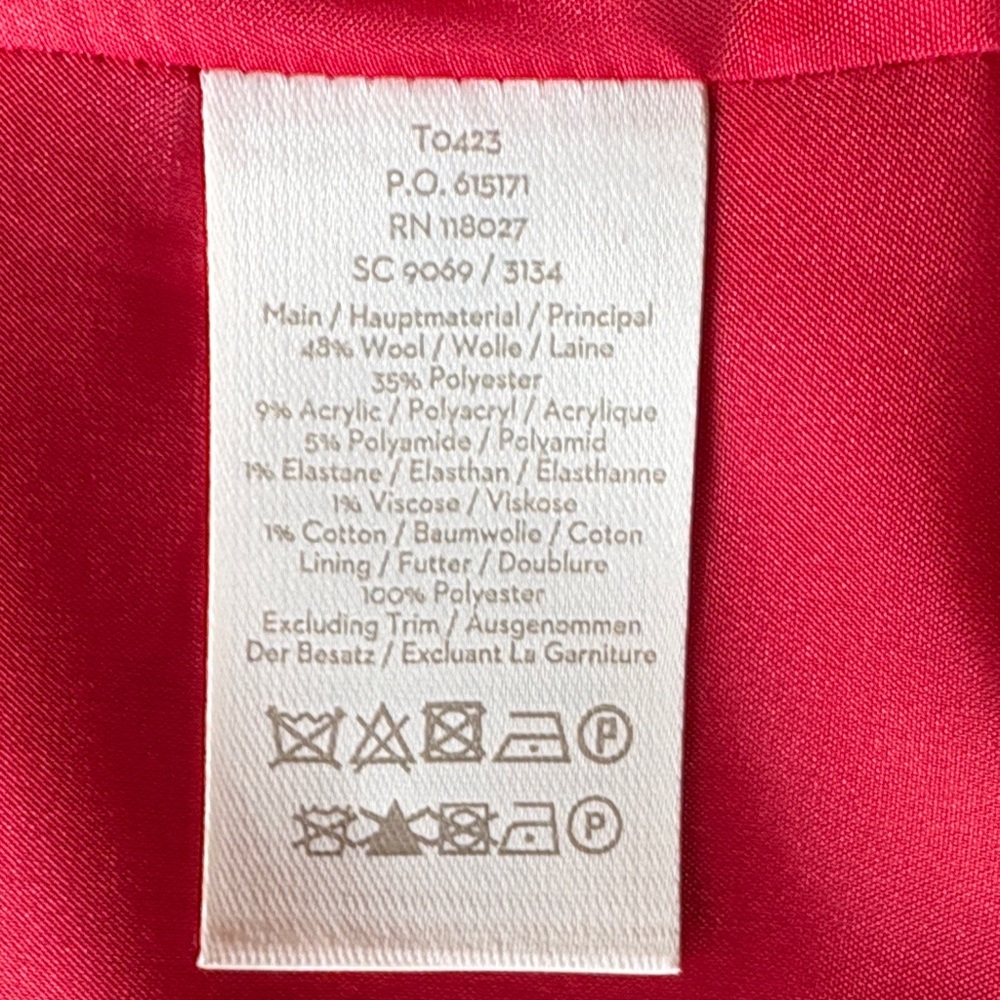 Boden Mitford Holiday Red Wool Coat - Picture 6 of 12